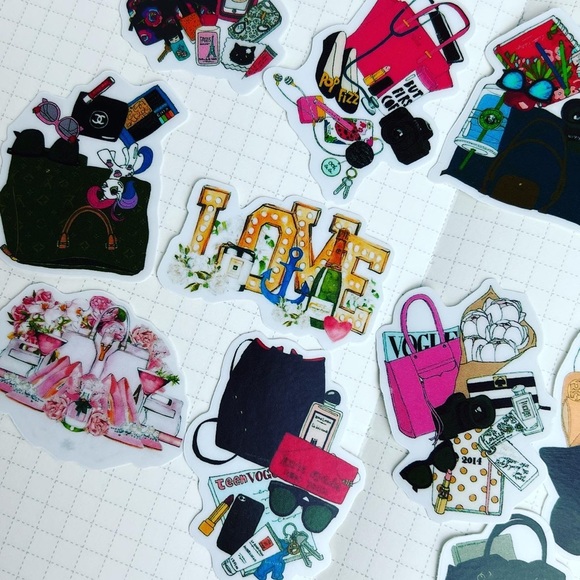 What’s In Her Bag, Glam Planner Girl, Coastal and Patriotic Girls, 19 Stickers - Picture 11 of 16